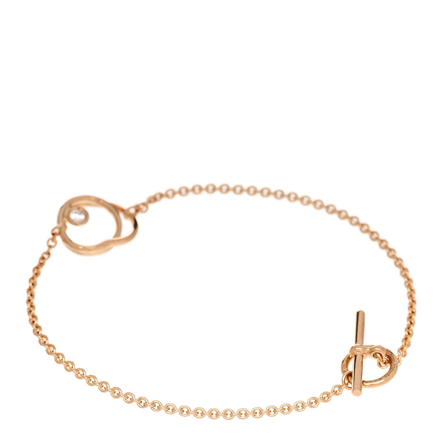 18K Rose Gold Diamond TPM Vertige Coeur Bracelet ST