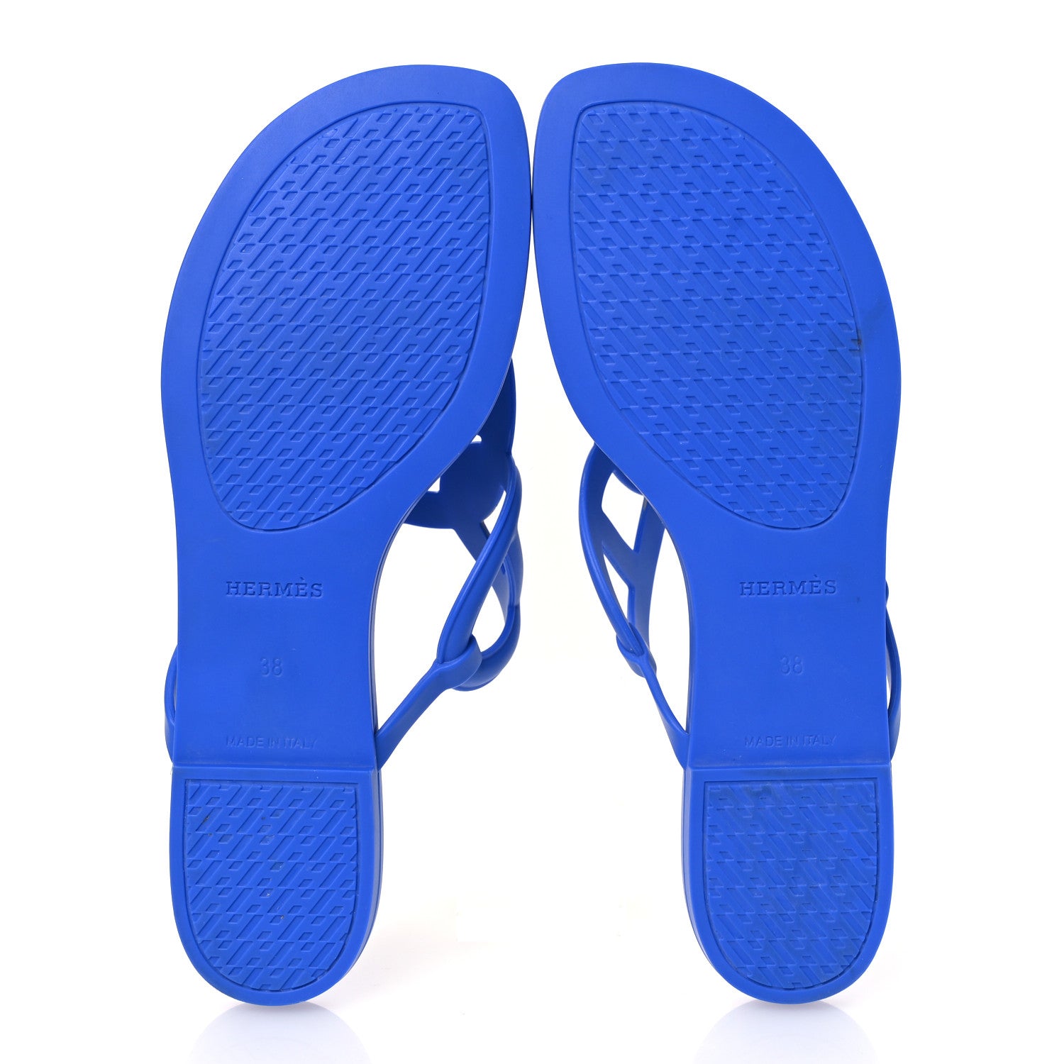 Hermes Rubber Womens Egerie Sandals 38 Bleu Outremer 7 of 11
