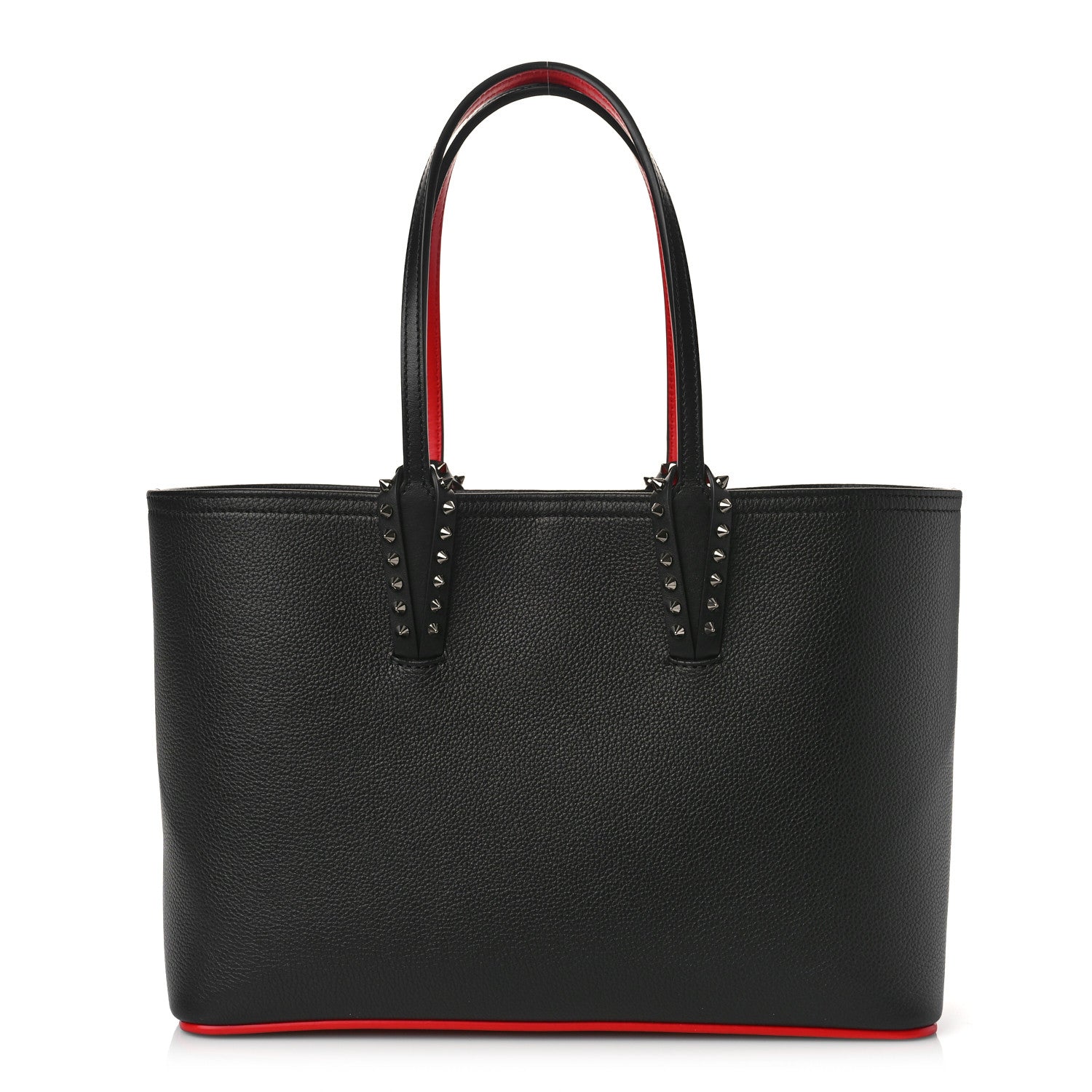 Christian Louboutin Calfskin Empire Spikes Small East West Cabata Tote Black 1 of 8