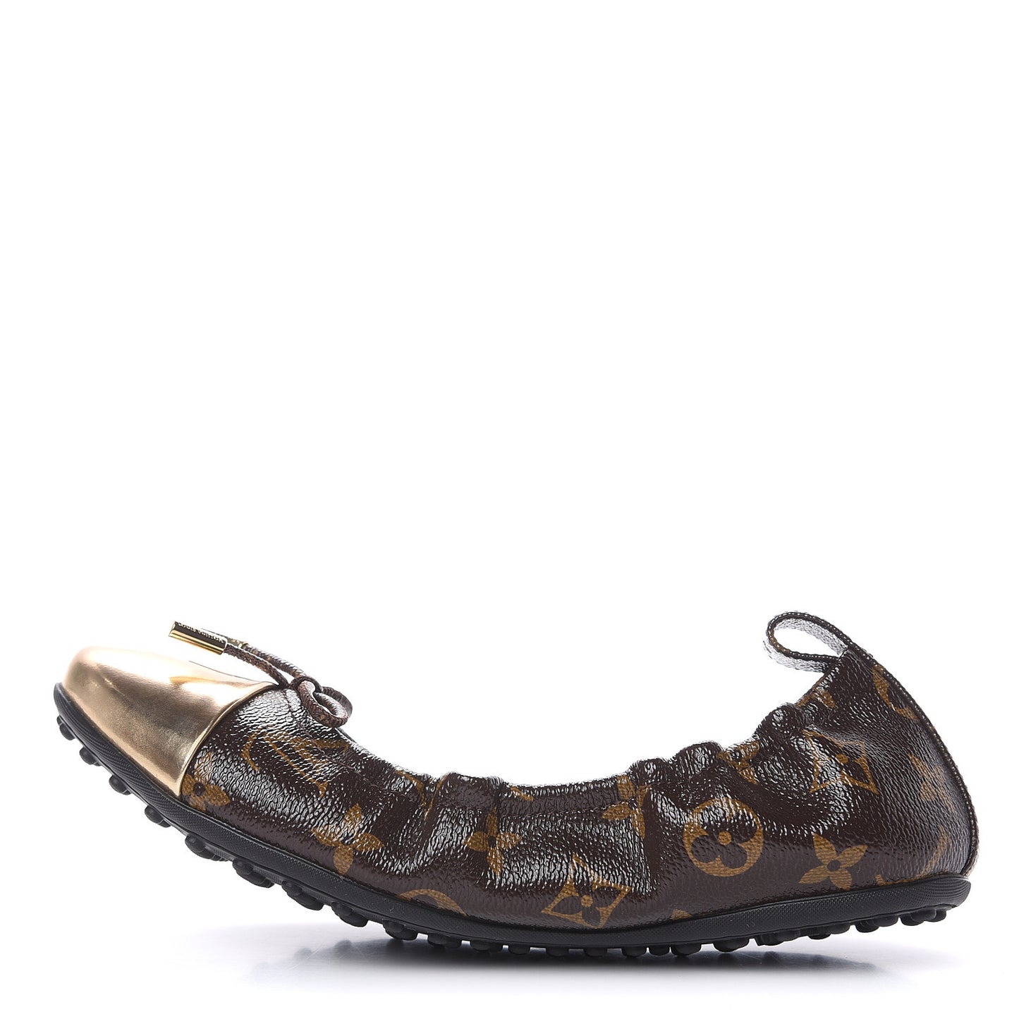 Monogram Flirty Ballet Flats 38.5 Gold