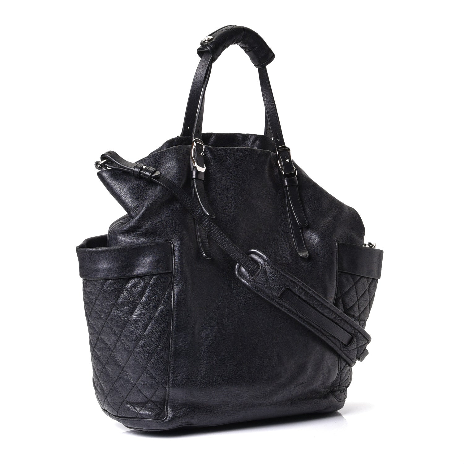 Jimmy Choo Lambskin Chain Embellished Blare Tote Black 4 of 12