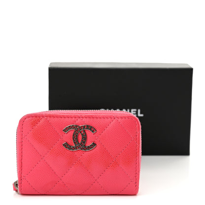 Chanel Caviar Quilted CC Zip Coin Purse Fuchsia 10 of 10