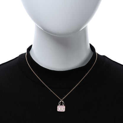 Hermes 18K Rose Gold Pink Sapphire Constance Amulettes Pendant Necklace 2 of 6