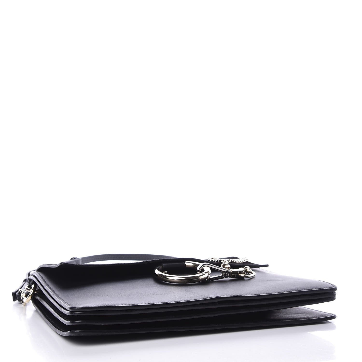 Chloe Suede Calfskin Medium Faye Shoulder Bag Black 3 of 9
