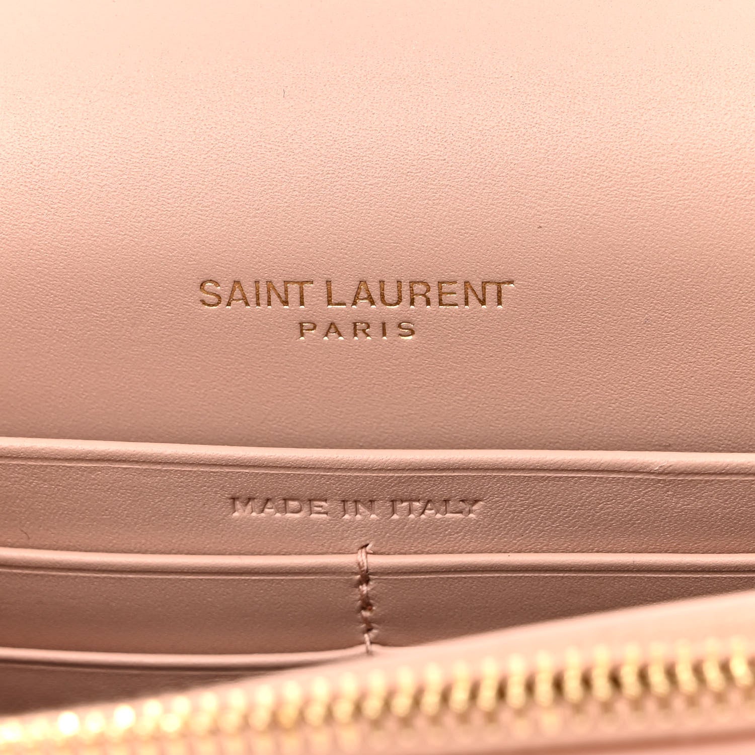 Saint Laurent Smooth Calfskin Classic Monogram Kate Tassel Chain Wallet Pale Pink 6 of 11