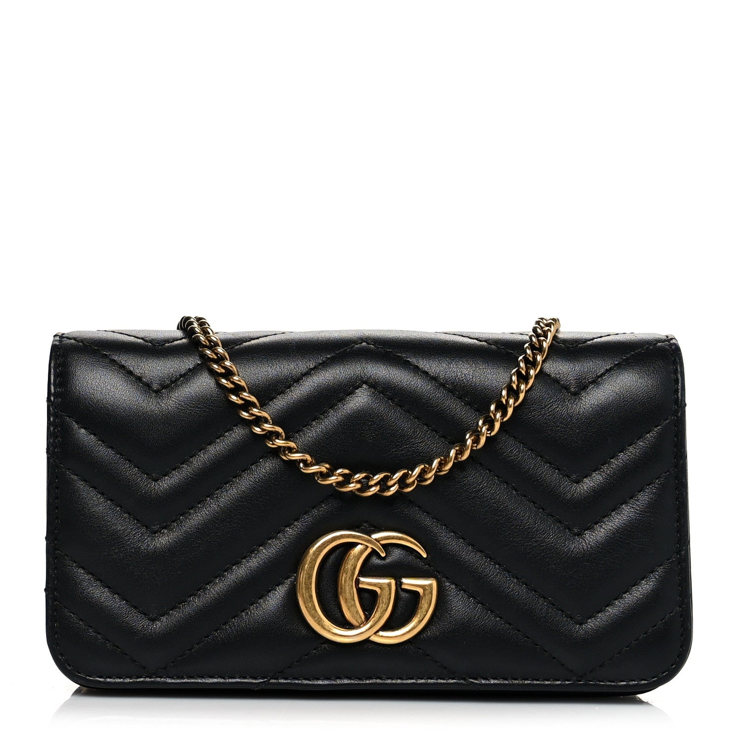 Gucci Calfskin Matelasse GG Marmont Mini Bag Black 1 of 10
