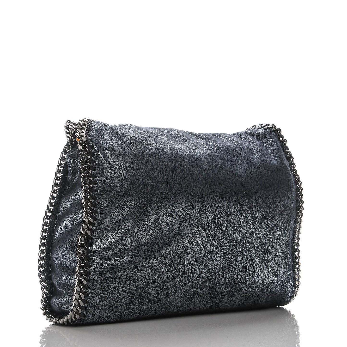 Metallic Shaggy Deer Small Falabella Tote Navy