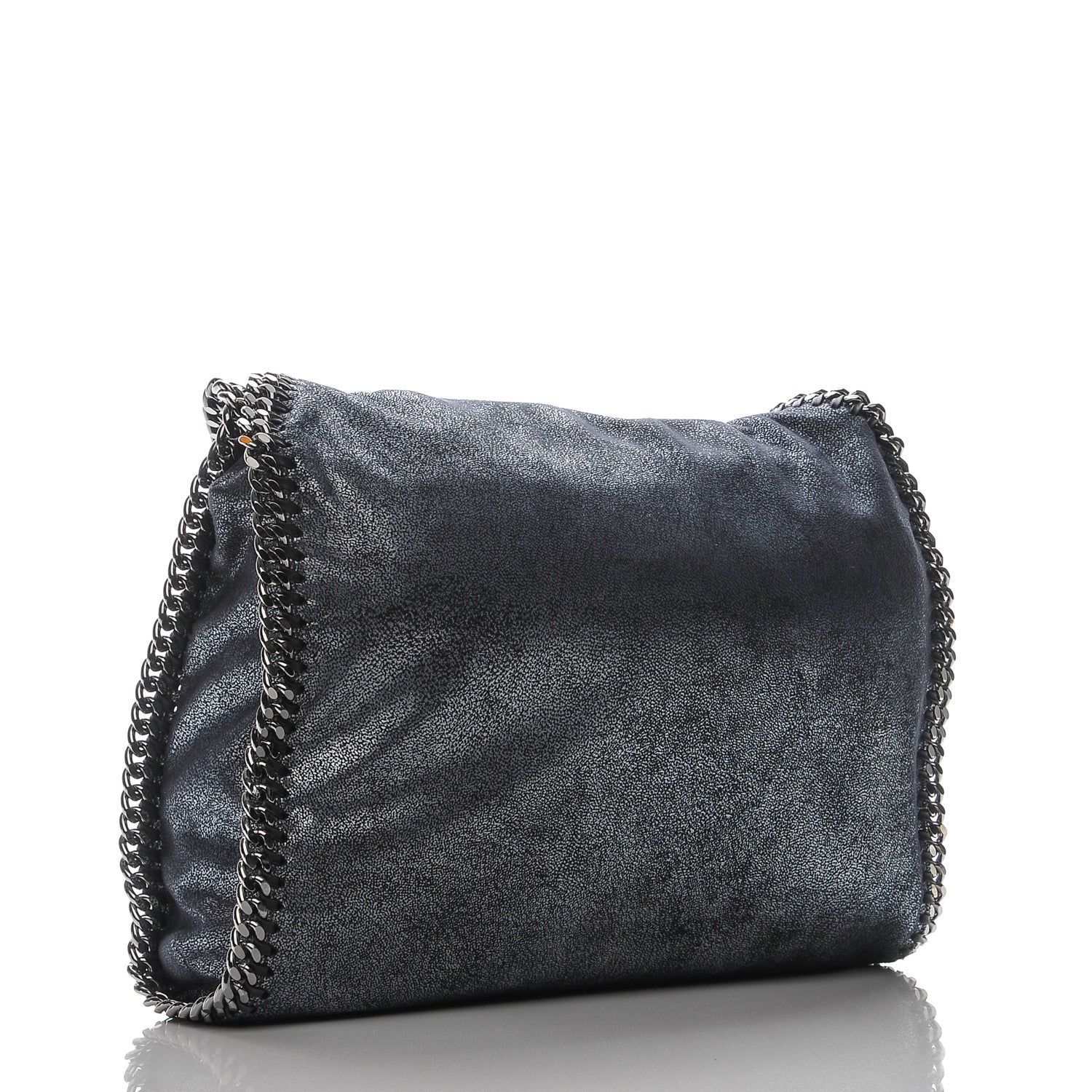 Stella McCartney Metallic Shaggy Deer Small Falabella Tote Navy 3 of 6