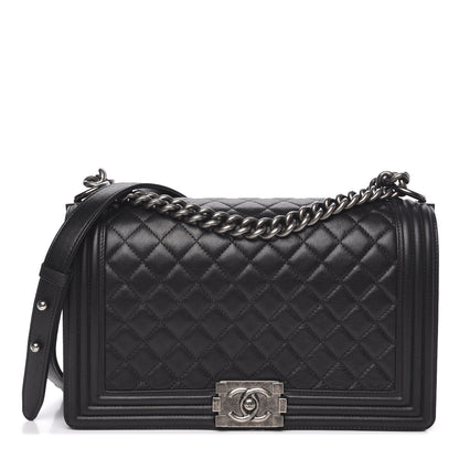 Chanel Calfskin Quilted New Medium Boy Flap Black 1 of 14