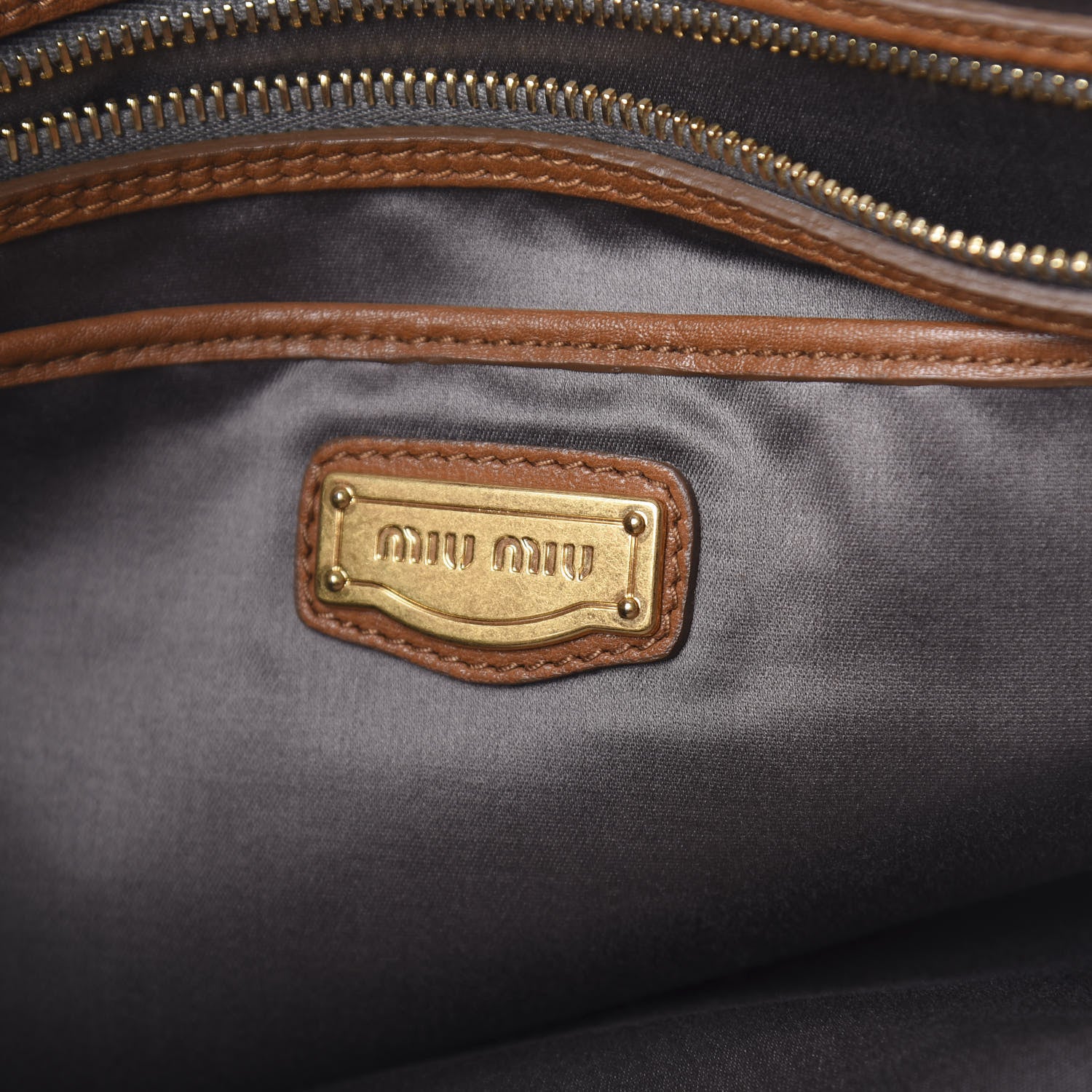 Miu Miu Vitello Daino Tote Canella 6 of 15