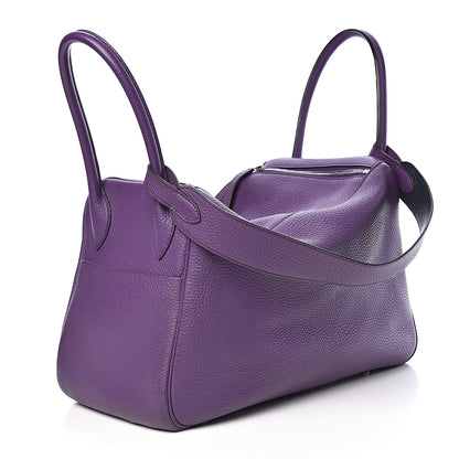Hermes Taurillon Clemence Eclat Lindy 34 Ultraviolet Bleu Obscur 3 of 11