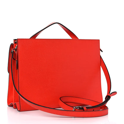 Fendi Vitello Elite Flamingo Demi Jour Shoulder Bag Papavero 2 of 11