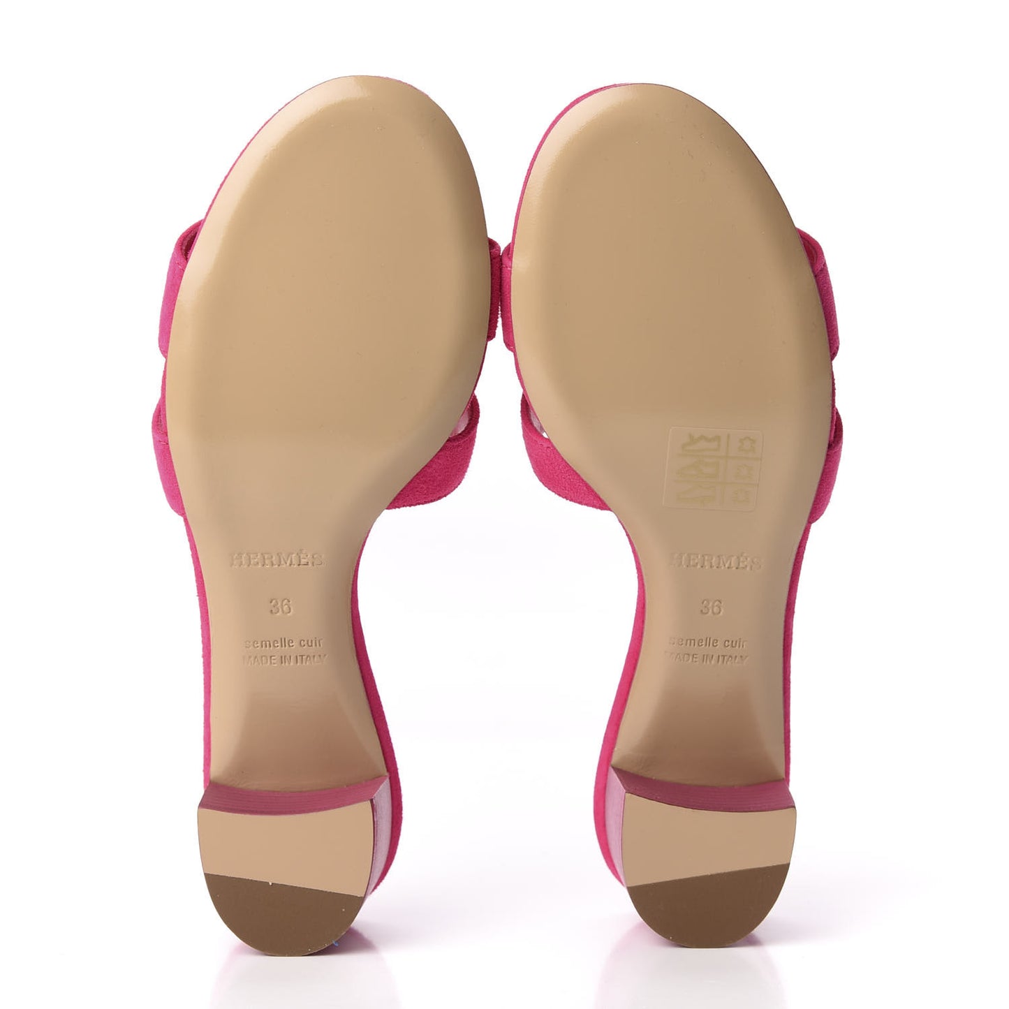 Suede Goatskin Oasis Sandals 36 Rose Fuchsia