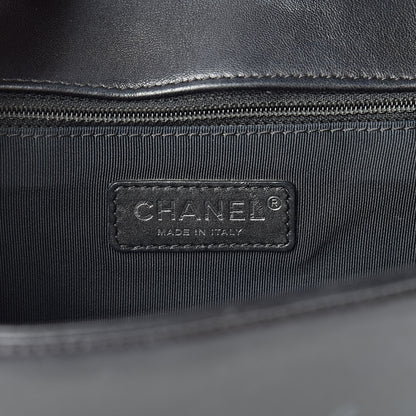 Chanel Lambskin Quilted Large Boy Flap Beige Black 6 of 21