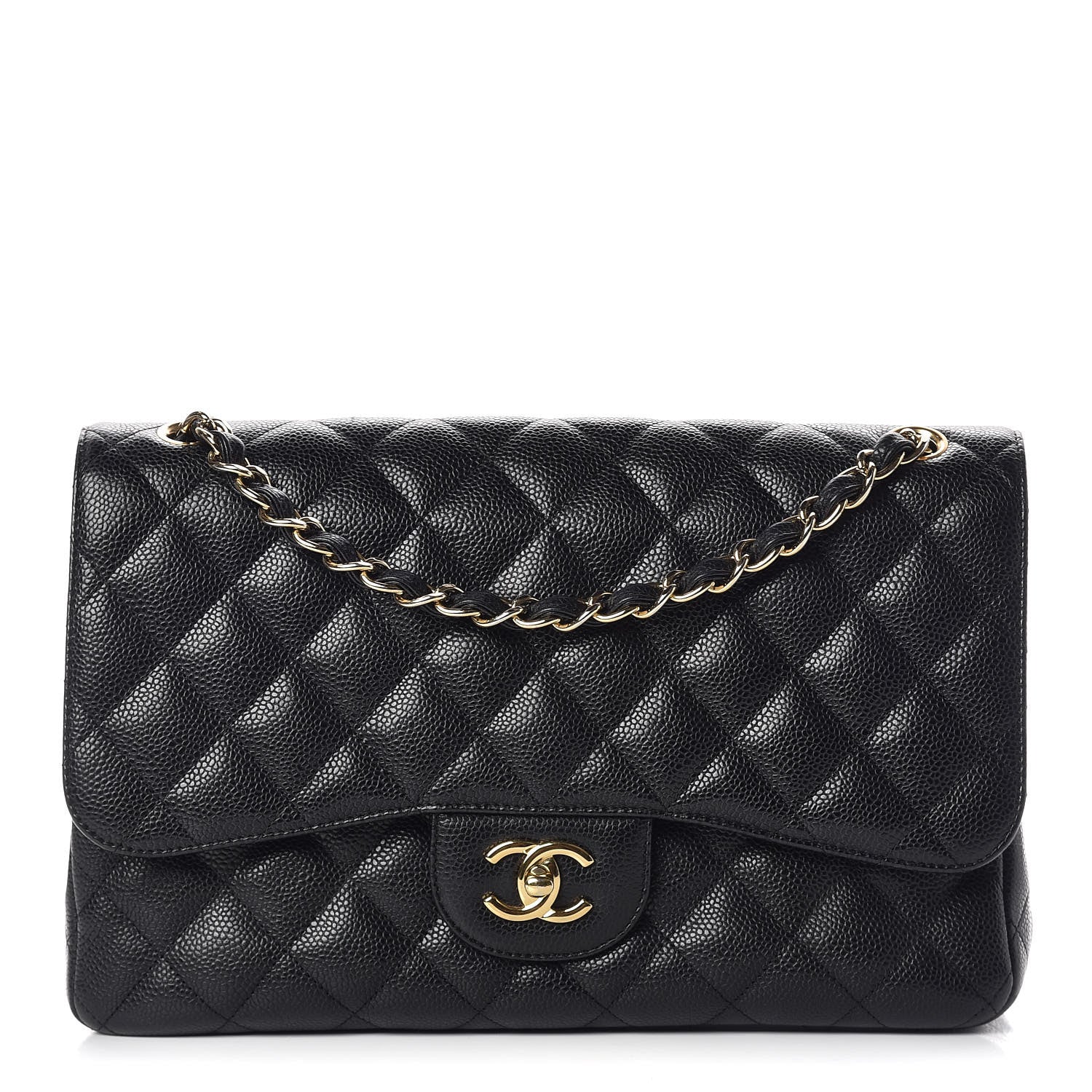 Chanel Caviar Quilted Jumbo Double Flap Black 1 of 9