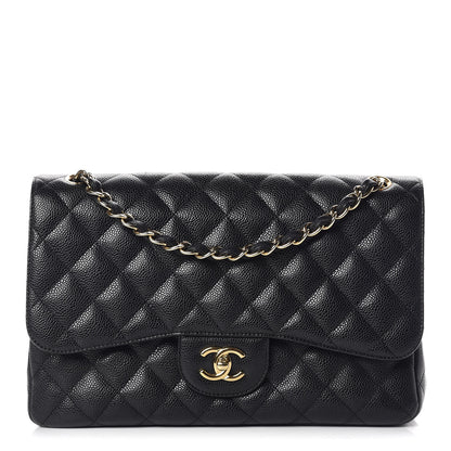 Chanel Caviar Quilted Jumbo Double Flap Black 1 of 9