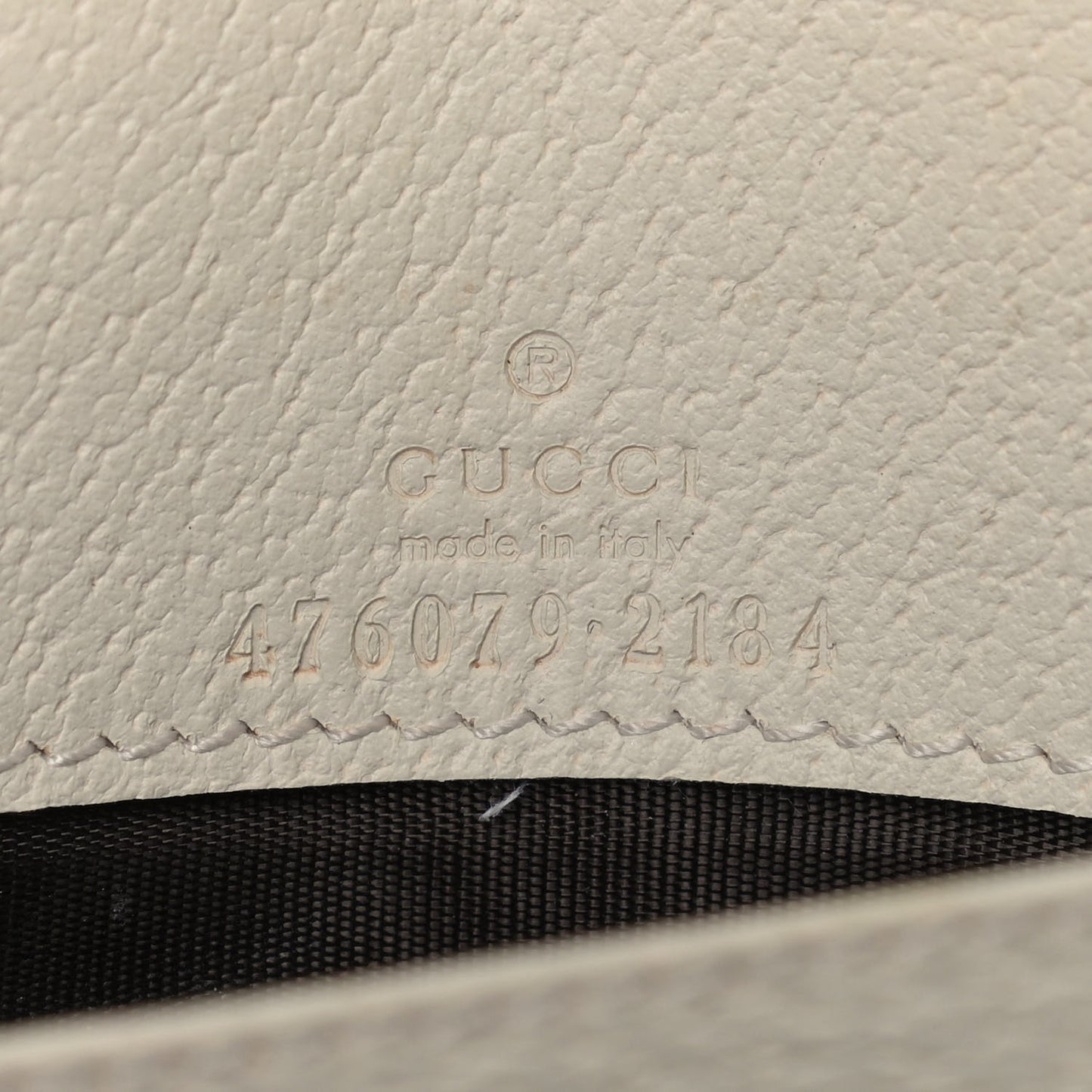 GG Supreme Monogram Web Queen Margaret Chain Wallet White