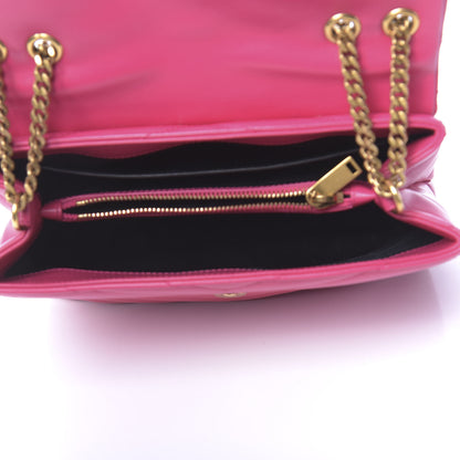 Saint Laurent Calfskin Y Quilted Monogram Small Loulou Chain Satchel Fresh Fuchsia 5 of 10