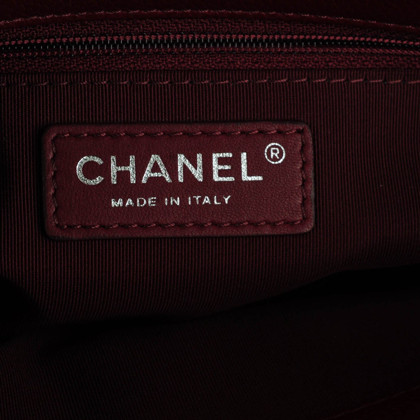 Caviar Quilted Large City Shopping Tote Dark Red