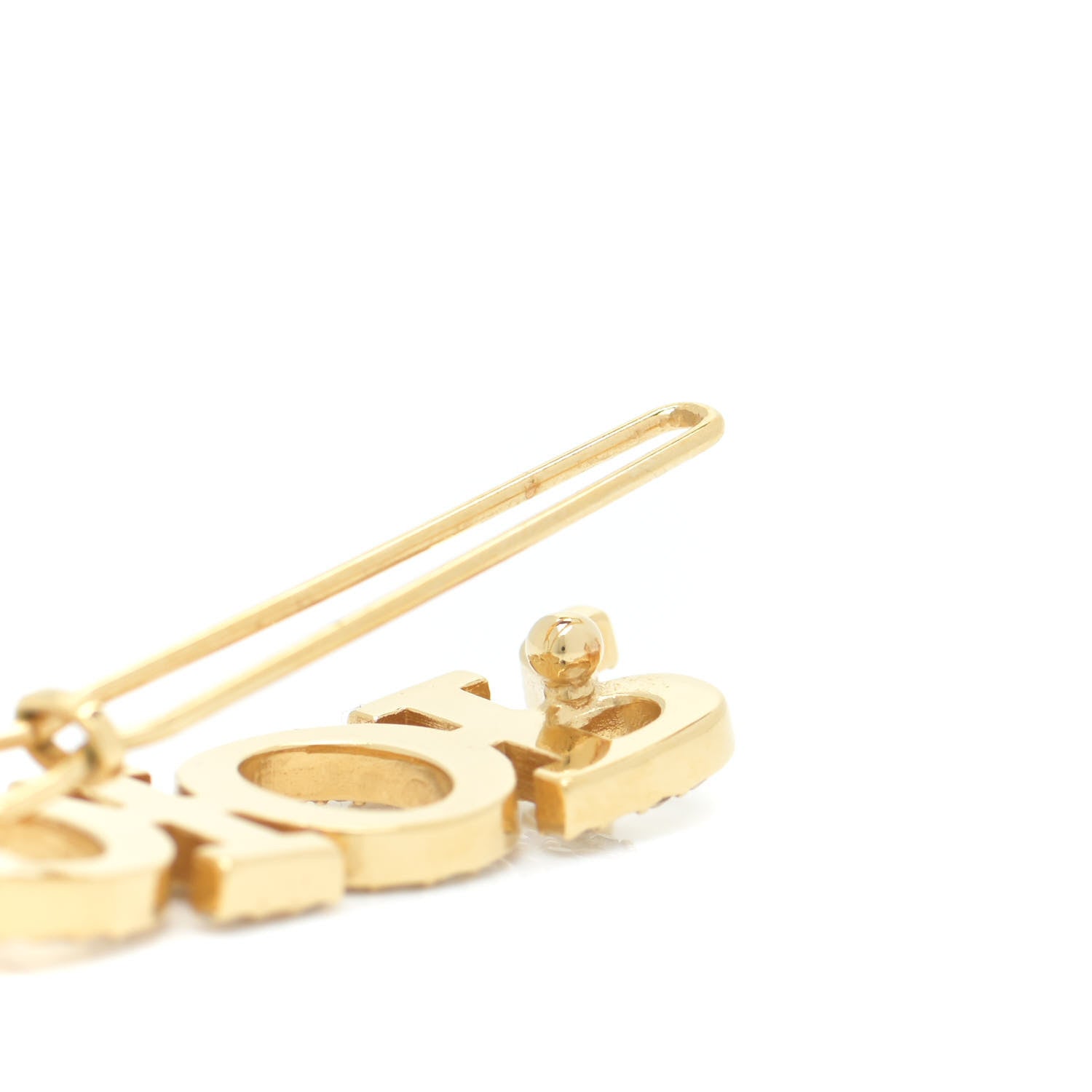 Christian Dior Metal Crystal Dior(r)evolution Barrette Gold 4 of 5