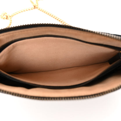 Gucci Calfskin Matelasse Mini GG Marmont Chain Bag Black 6 of 10