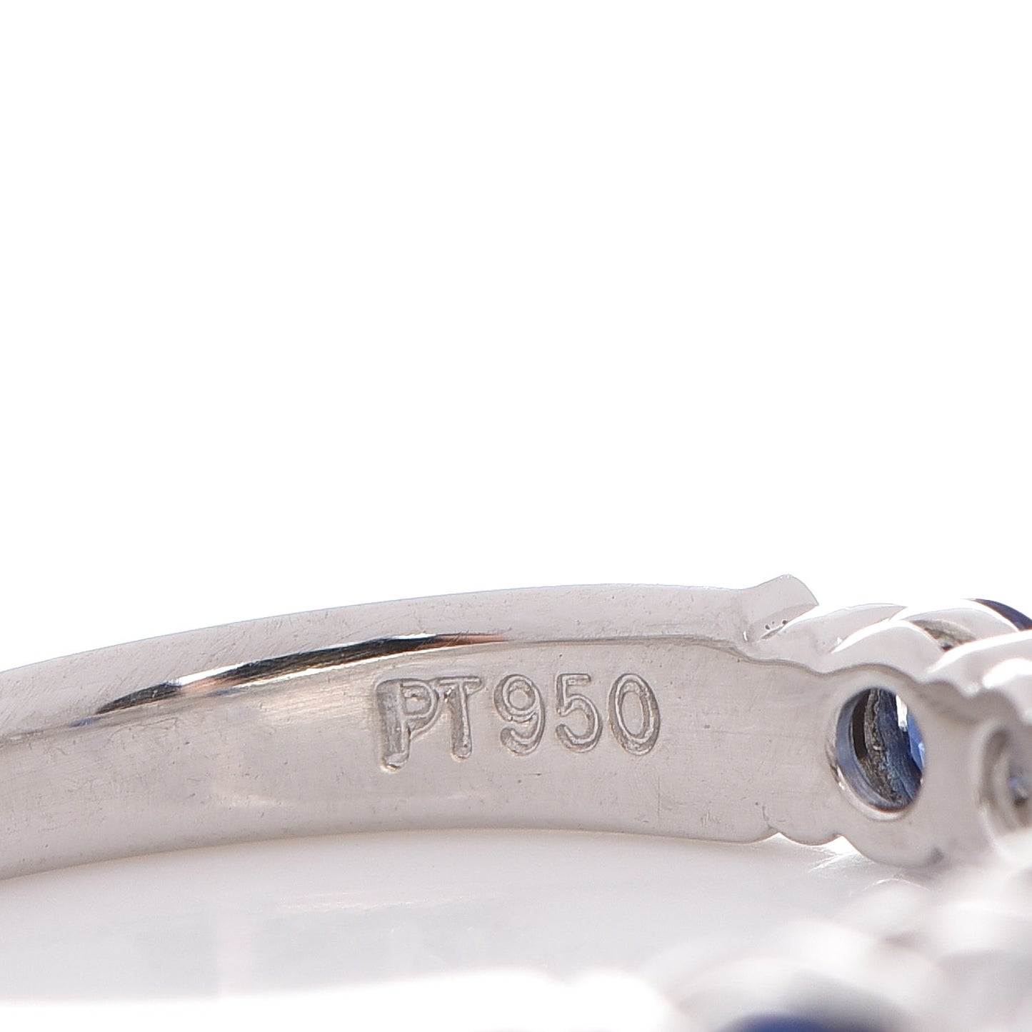 Platinum Diamond Blue Sapphire Embrace Ring 49 5