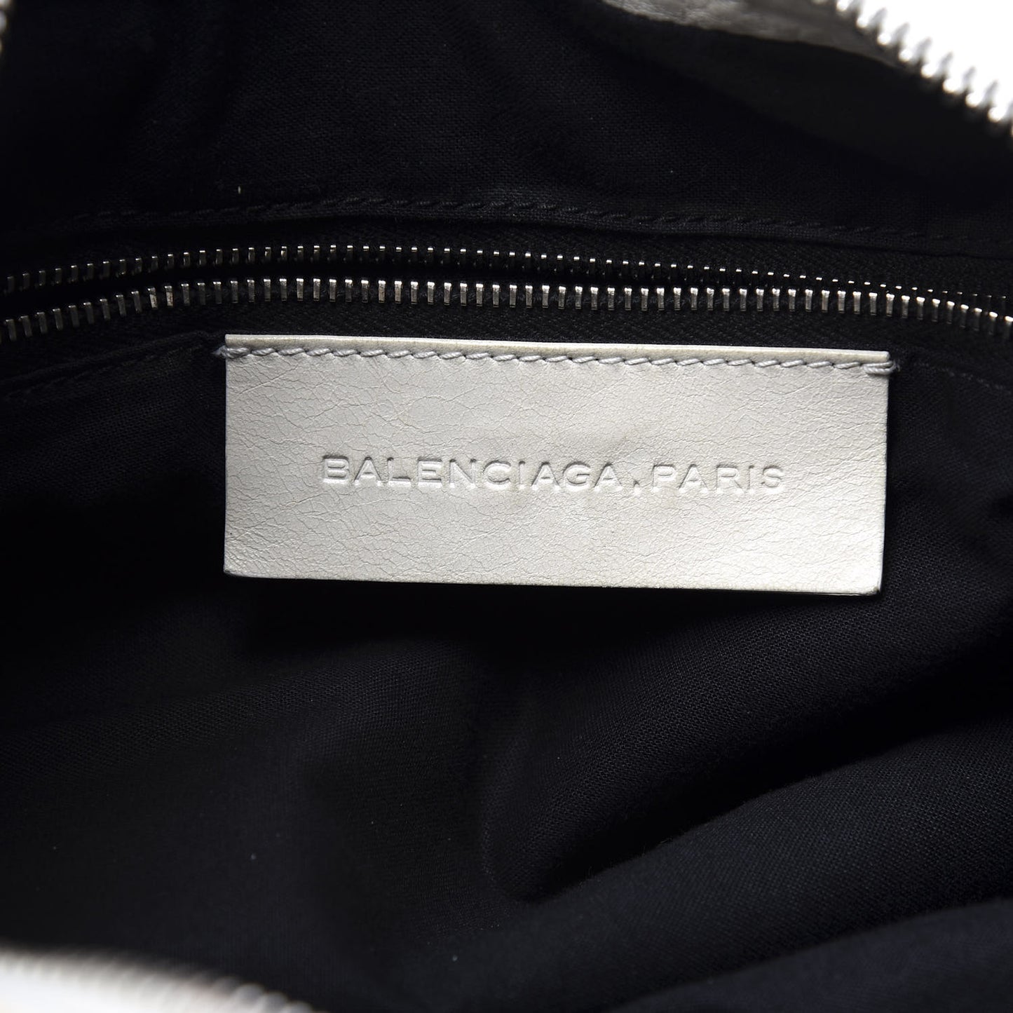 Agneau Giant 21 Silver Hardware Hobo White