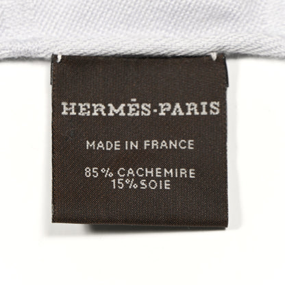 Hermes Cashmere Silk New Libris Confettis D'Ex Libris Stole Gris Nuage 3 of 3