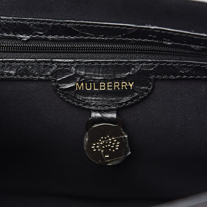 Mulberry Silky Python Calfskin Embossed Reversible Delphie Crossbody Oxblood Black 9 of 15