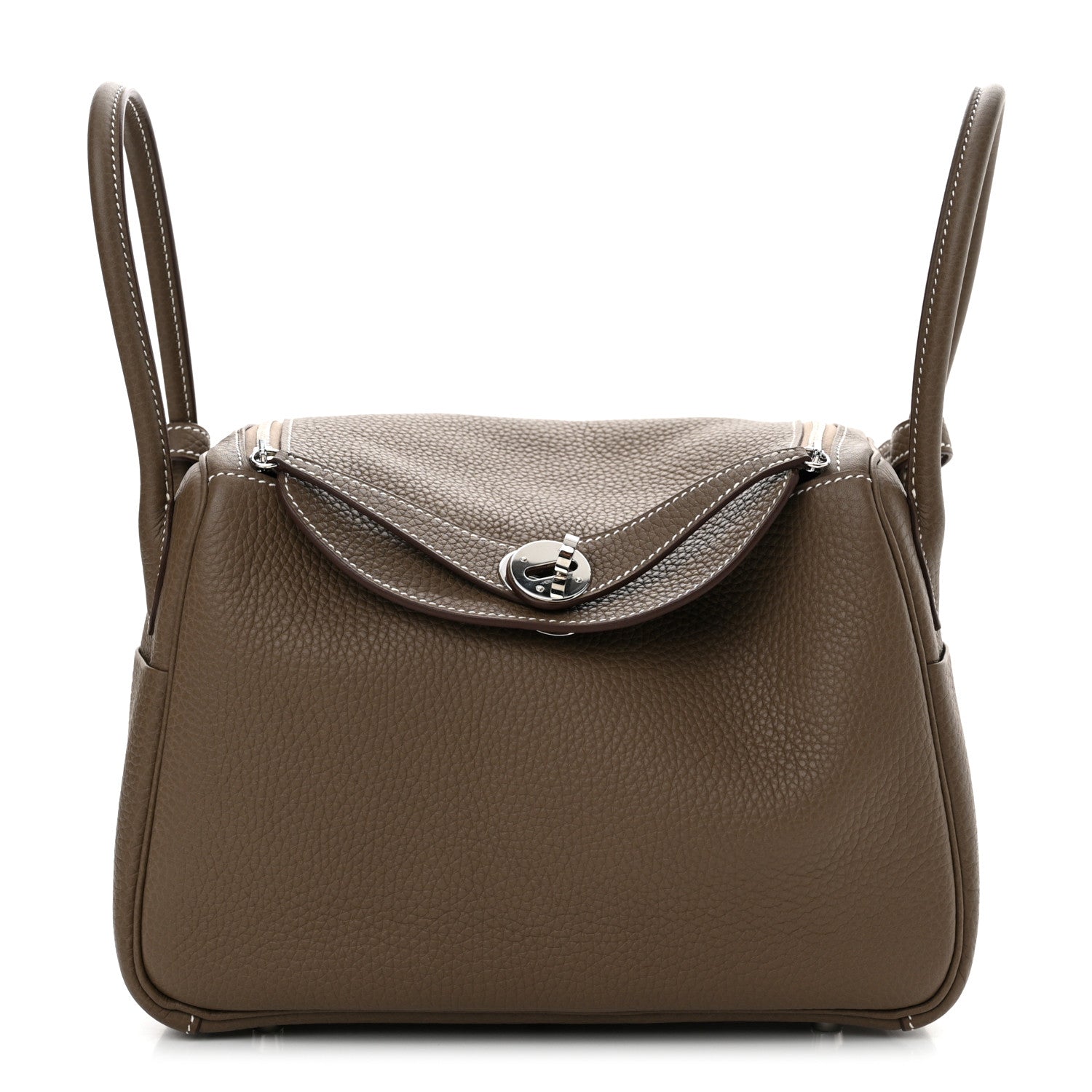 Hermes Taurillon Clemence Lindy 26 Etoupe 1 of 11