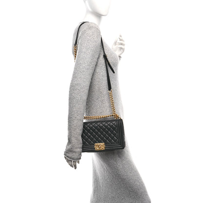 Chanel Lambskin Quilted Medium Boy Flap Black 2 of 12
