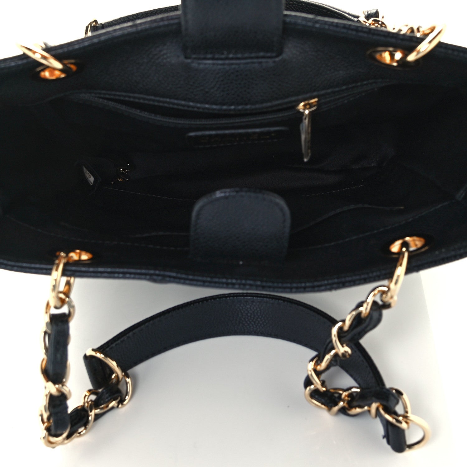 Chanel Caviar Quilted Petit Shopping Tote PST Black 5 of 11
