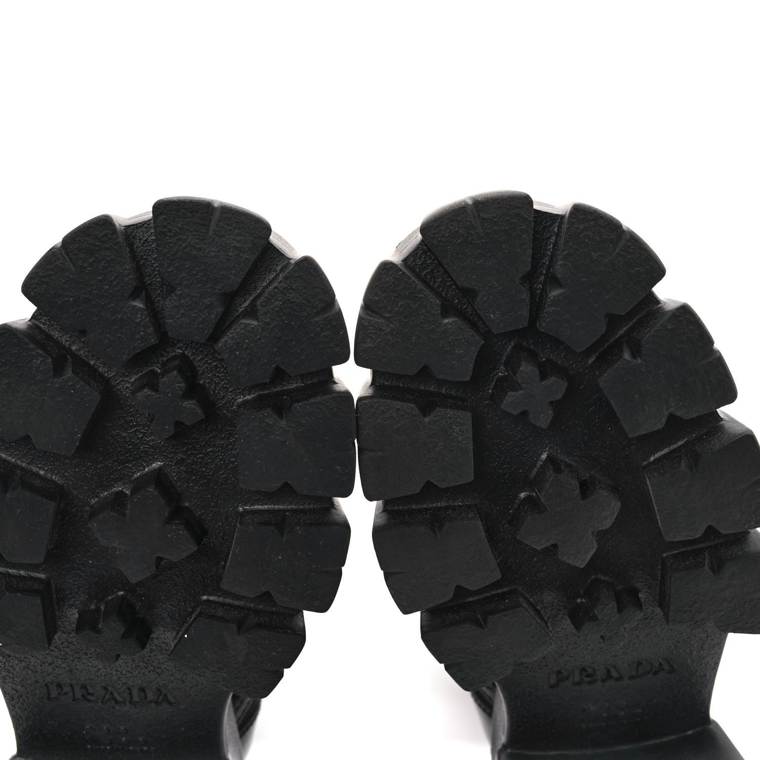 Prada Spazzolato Rois Re-Nylon Metal Triangle Logo Monolith Pouch Pocket 55mm Boots 40 Black 10 of 10
