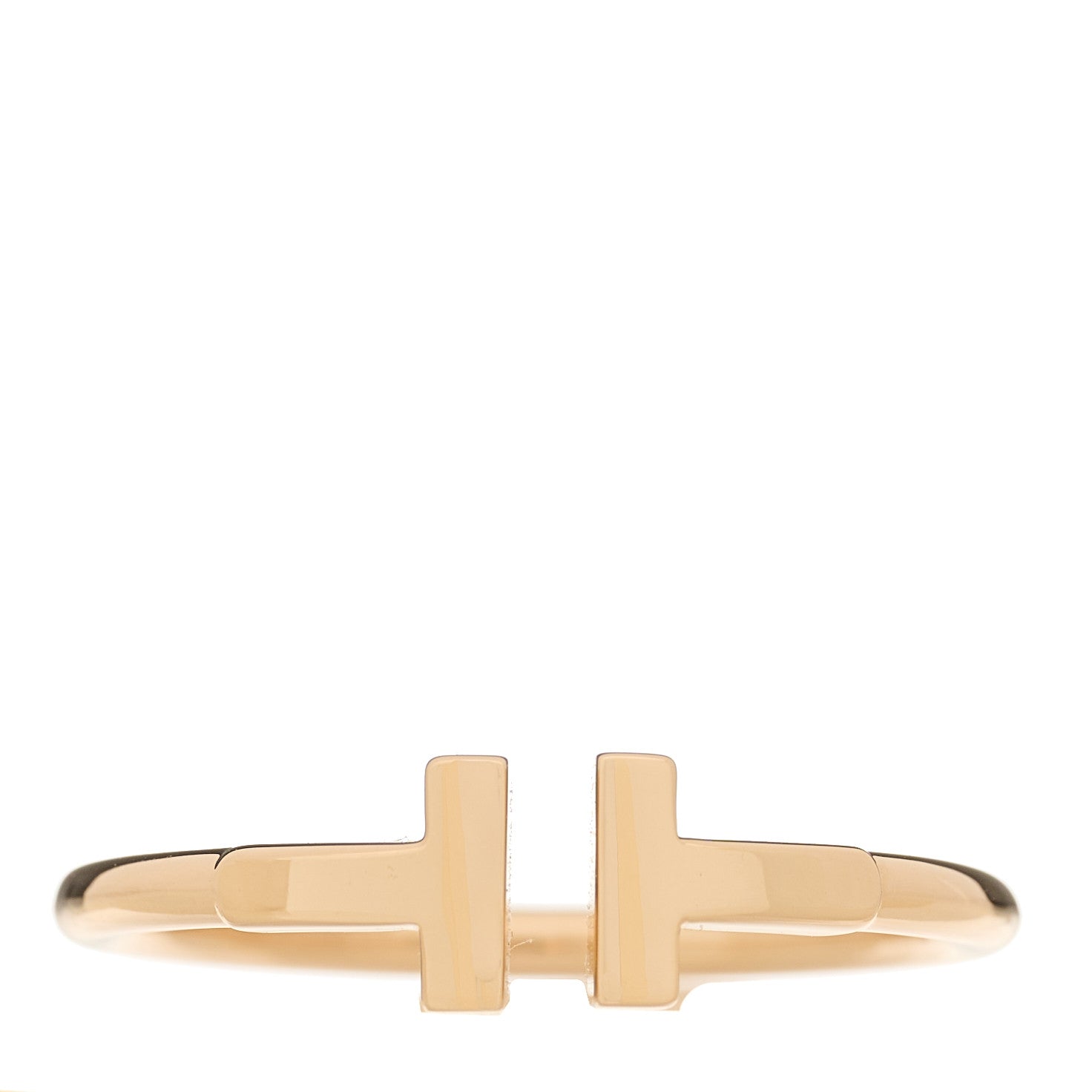Tiffany 18K Yellow Gold T Wire Ring 61 9.5 1 of 5