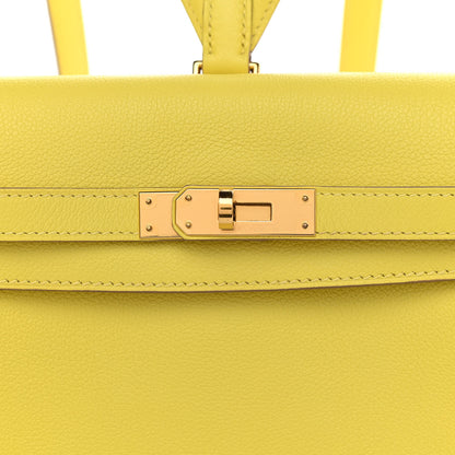 Hermes Evercolor Kelly Ado Backpack Lime 8 of 11