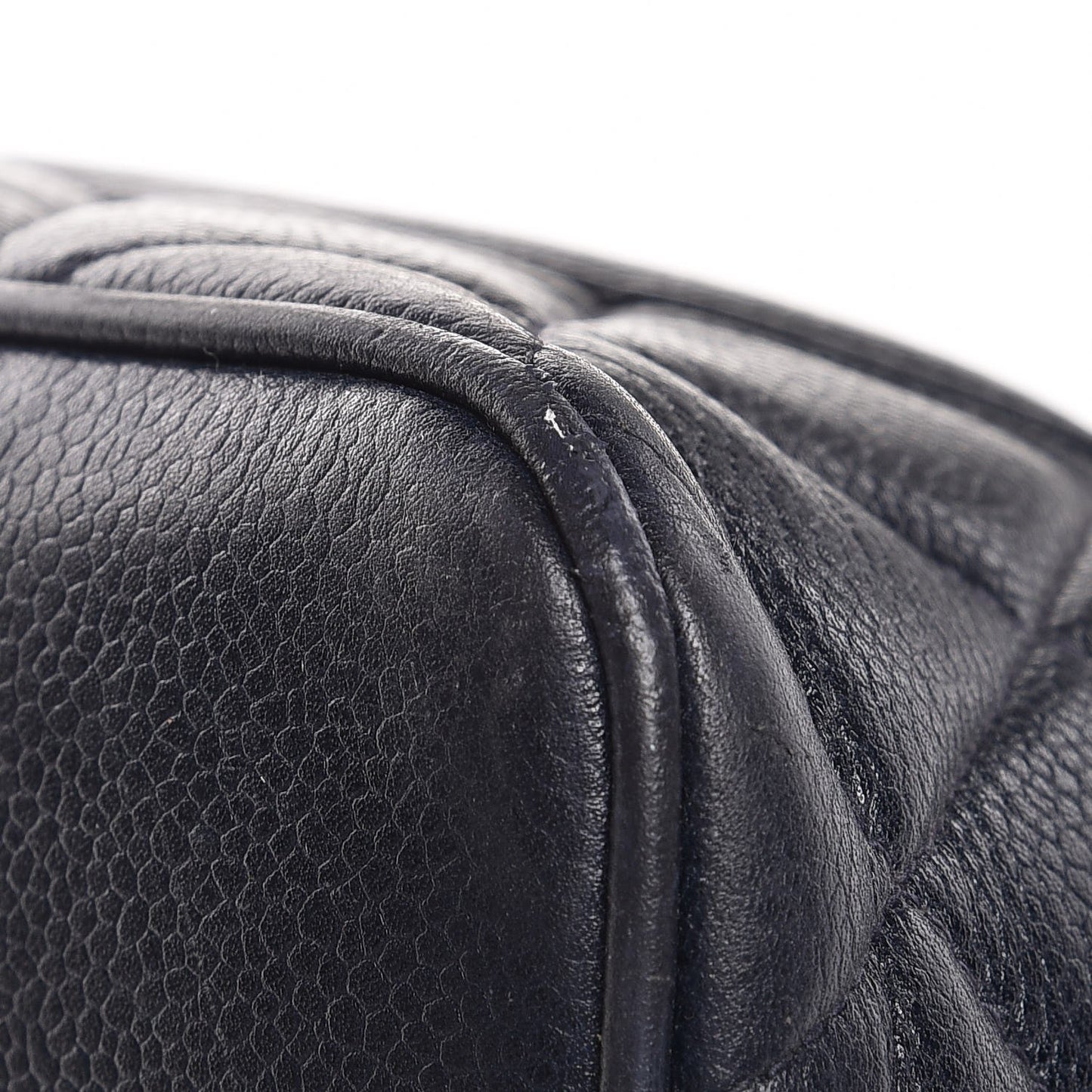Caviar Quilted Medallion Tote Navy