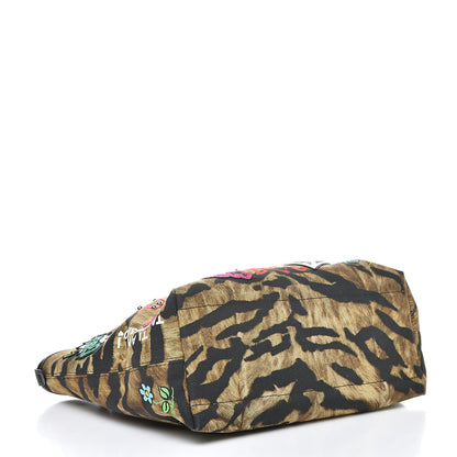 Dolce & Gabbana Leopard Print Graffiti Printed Iguana Amore Tote Black Multicolor 4 of 9