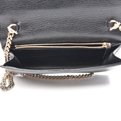 Gucci Dollar Calfskin Interlocking G Chain Wallet Black 4 of 7