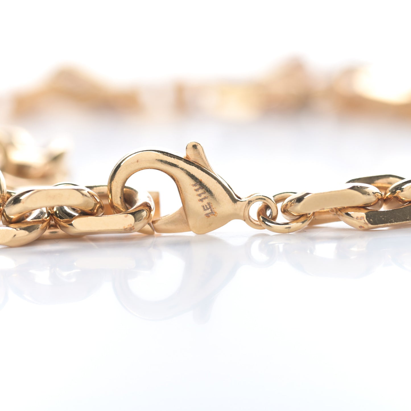 Monogram Hide and Seek Necklace Gold