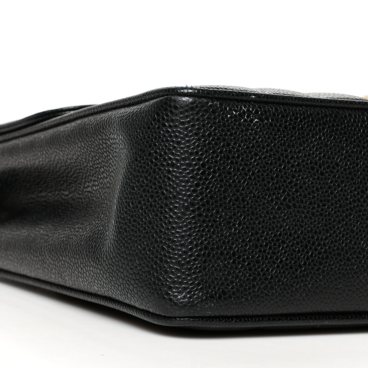 Chanel Caviar Vertical Quilted Jumbo Single Flap Black 8 of 10