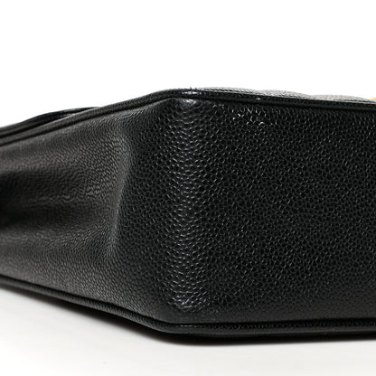 Chanel Caviar Vertical Quilted Jumbo Single Flap Black 8 of 10