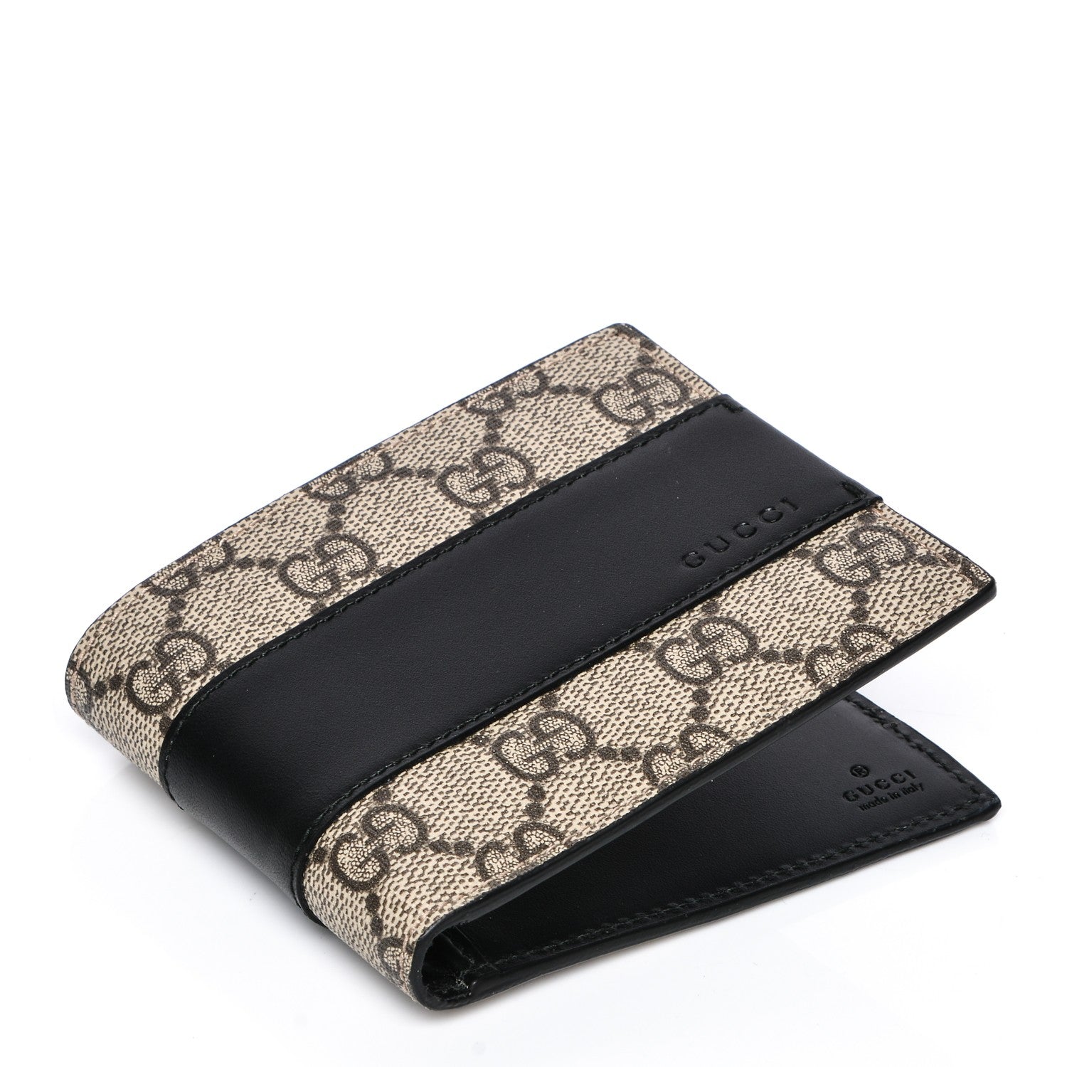 Gucci GG Supreme Monogram Bi-Fold Wallet Black 4 of 7