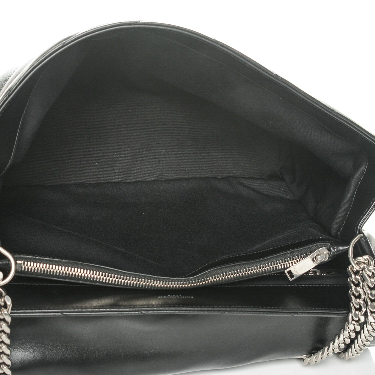 Saint Laurent Calfskin Y Quilted Monogram Large Loulou Chain Satchel Black 5 of 6