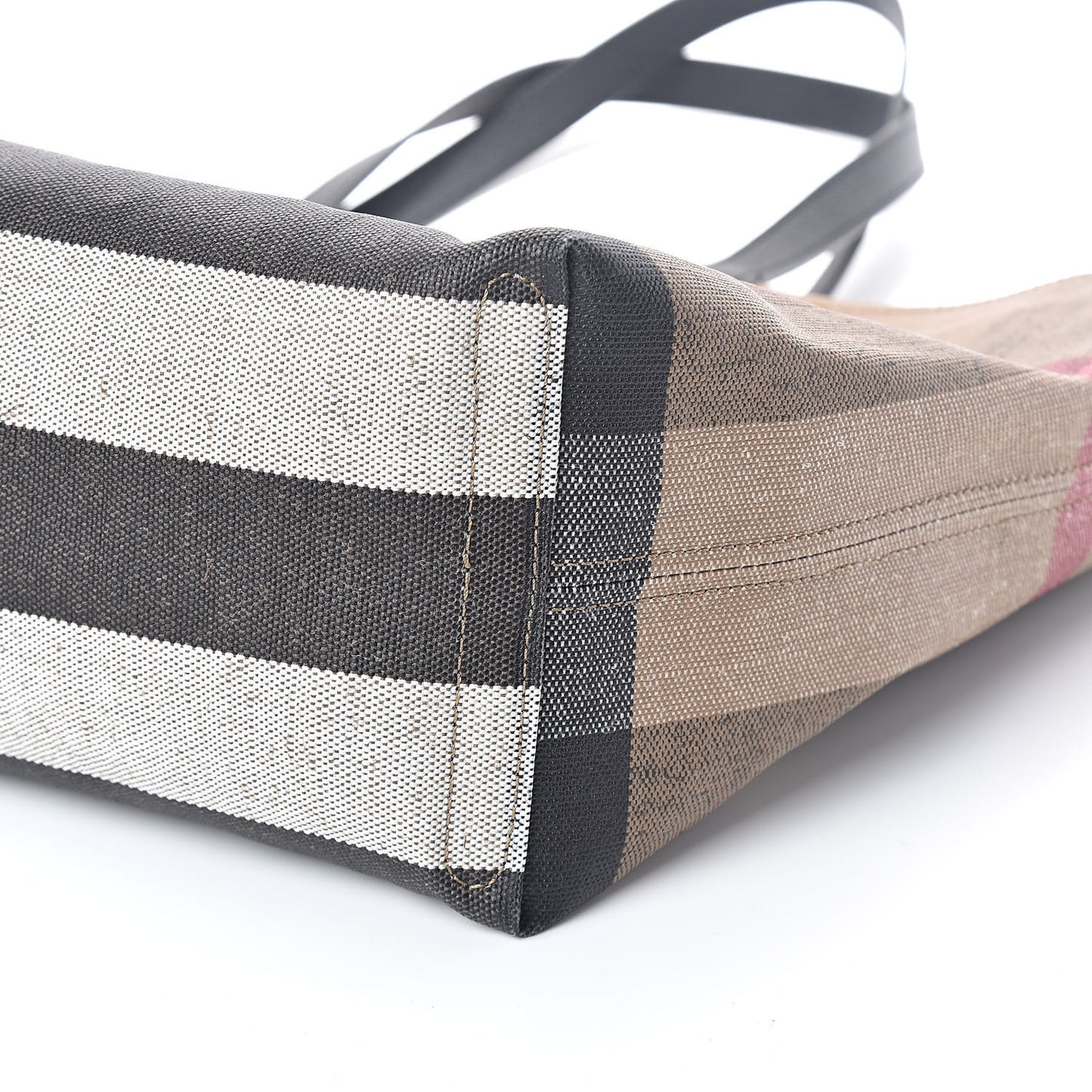 Coated Canvas Mega Check Medium Doodle Tote Black