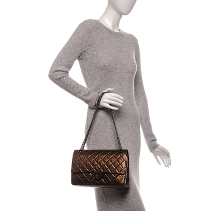 Chanel Metallic Aged Calfskin Quilted 2.55 Reissue 226 Flap Dark Gold 2 of 7