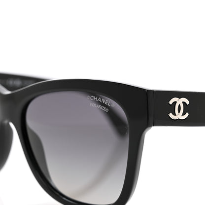 Chanel Acetate Polarized Square CC Sunglasses 5380 Black 7 of 8