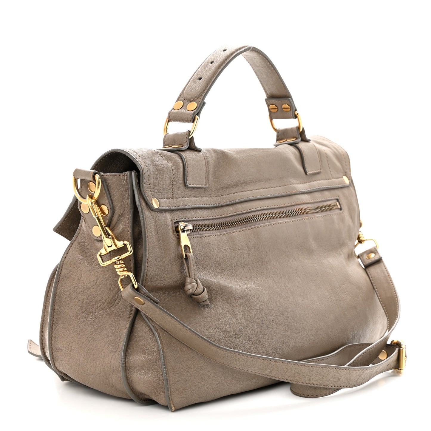 Lambskin PS1 Medium Satchel Smoke