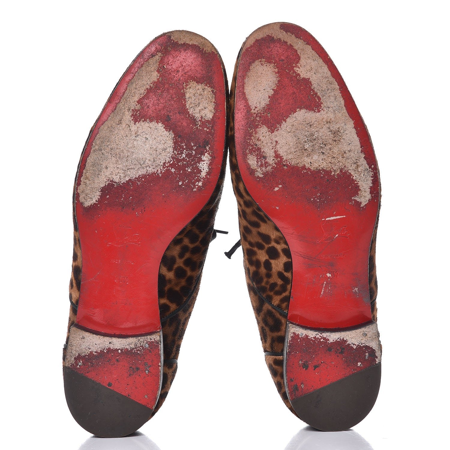 Christian Louboutin Mens Calf Hair Leopard Print Fred Oxfords 43.5 Brown 7 of 15