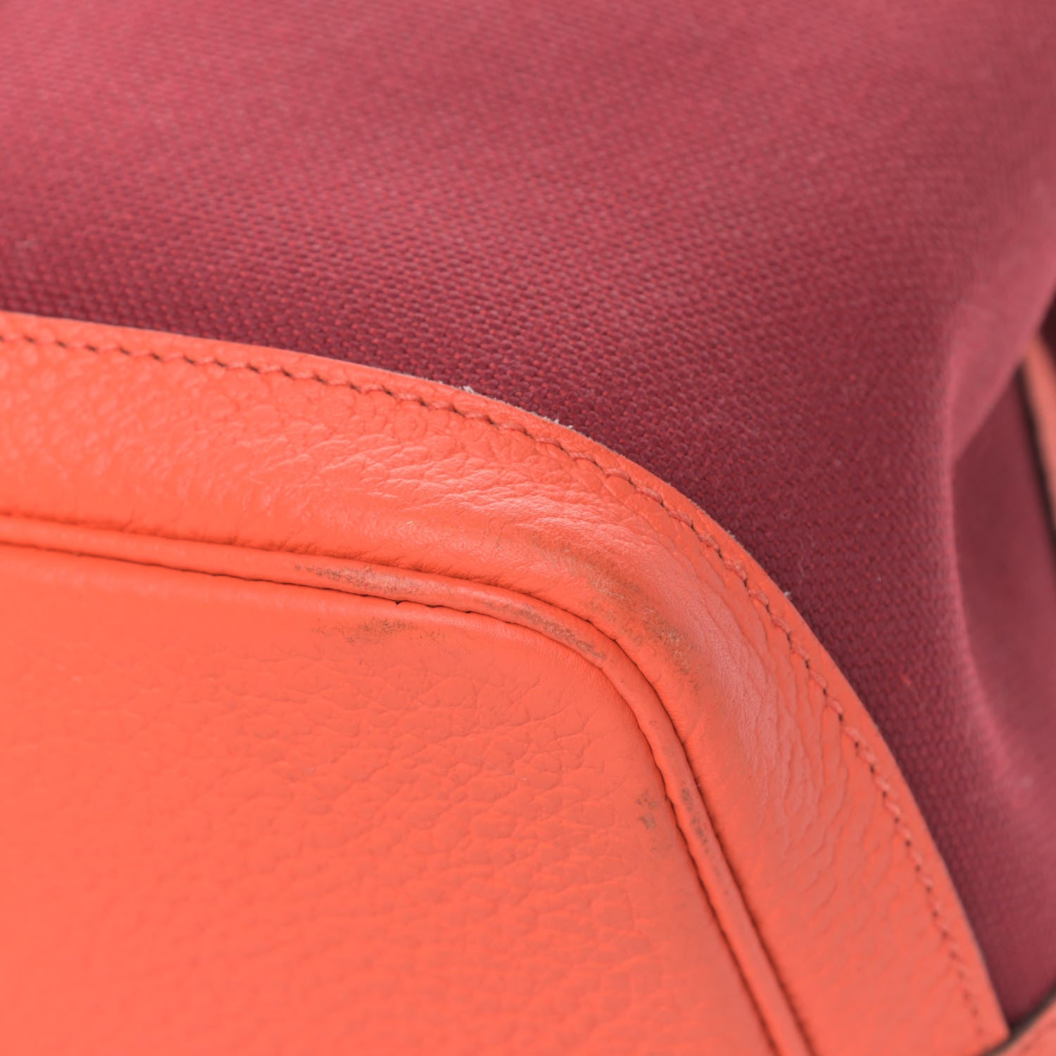 Hermes Toile Militaire Vache Country Garden Party 36 MM Rouge Grenat Orange Poppy 6 of 8