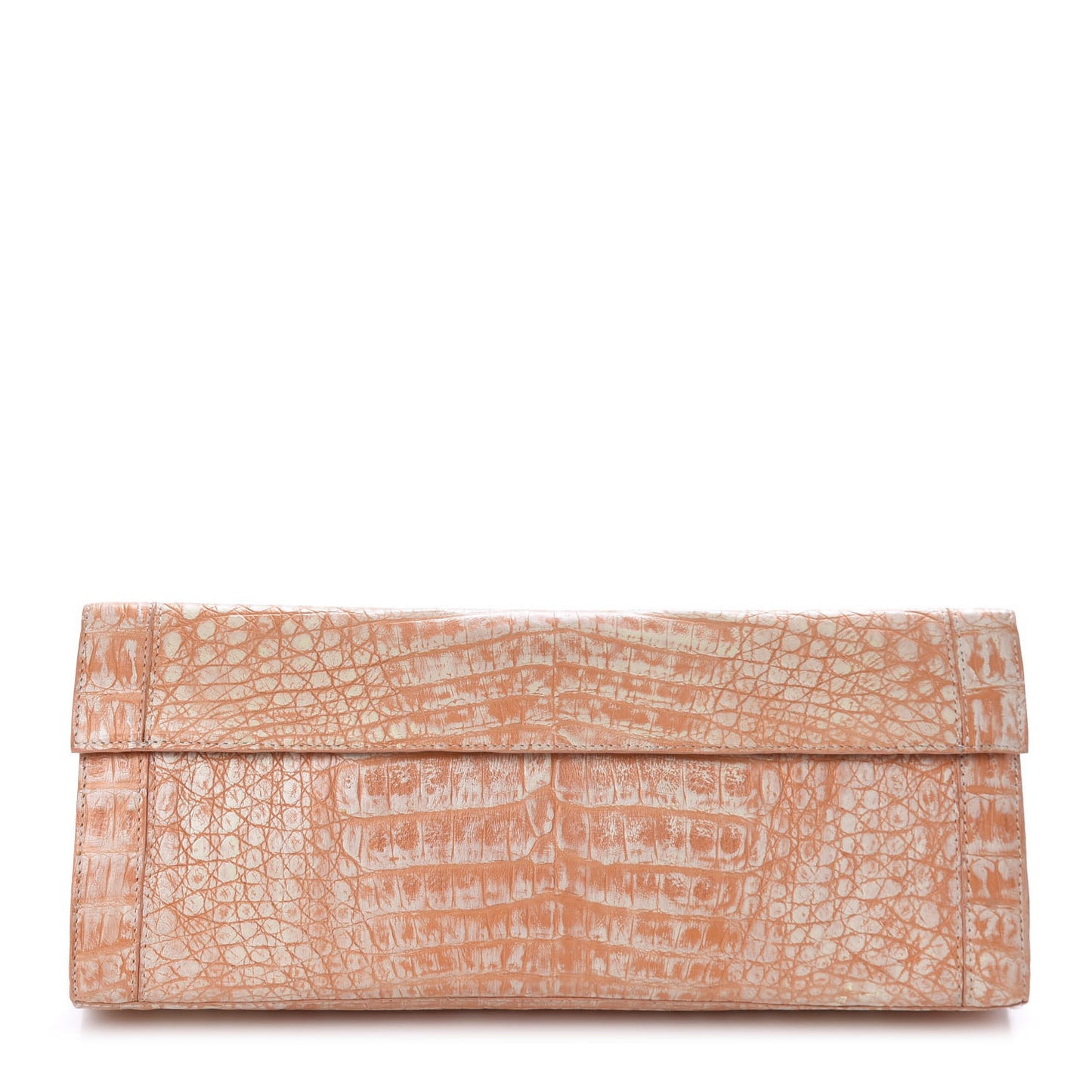 Crocodile Clutch Orange White